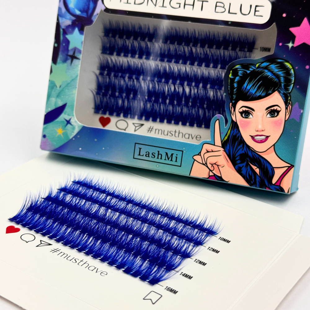 Midnight Blue Cluster Lashes